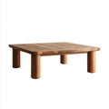 Stolik kawowy z drewna dla salonu o prostym designie - 80 x 80 x 40