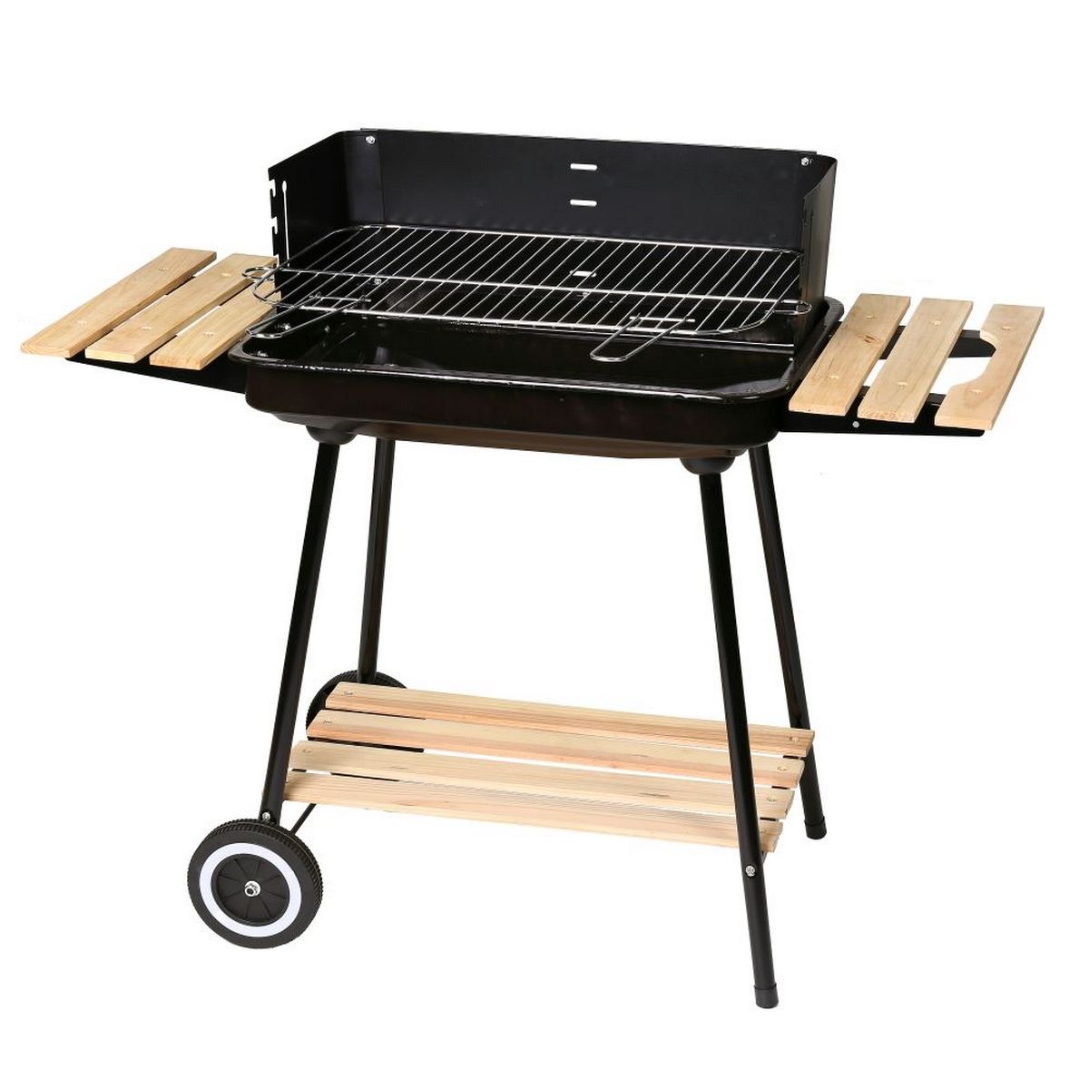 Grill węglowy Chiara z czarnym rusztem stalowym 67x38x83 cm(Por omisión)