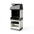 Tuozi - Wbudowany grill na drewno i węgiel drzewny, model Kitaway Otte (szary/biały - 84 x 63 x 206 cm) Nr ref.: T00170(Por omisión)
