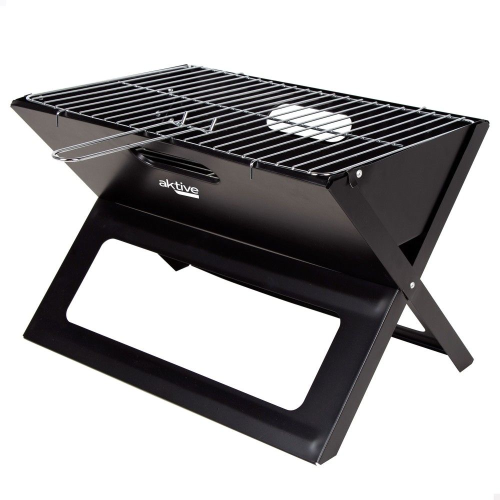 Aktywny przenośny i składany grill węglowy, 45x29x30 cm, stalowy, z uchwytem do przenoszenia(Por omisión)