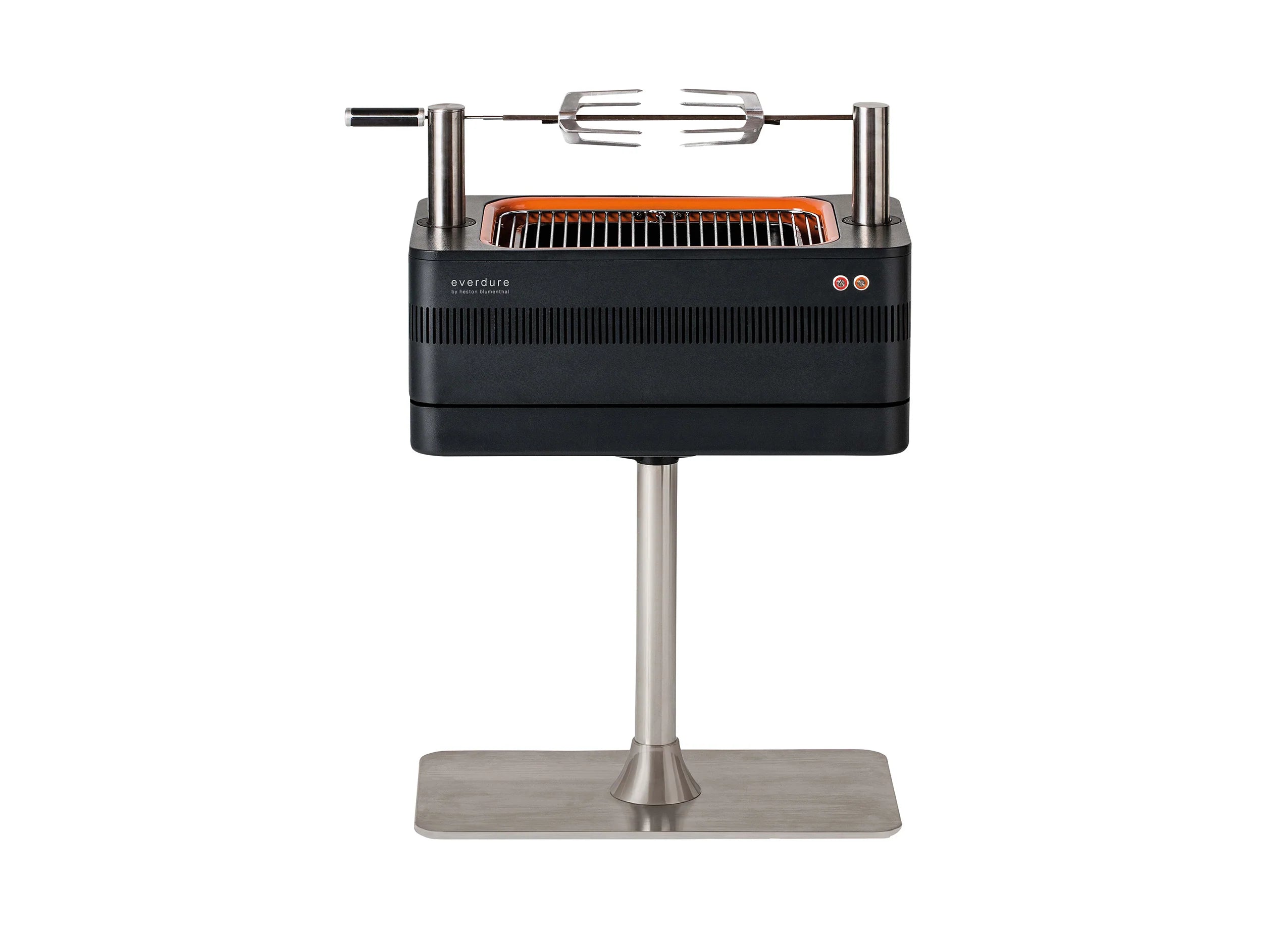 Grill węglowy 2026 z zapłonem elektrycznym – 1400 W Fast Flame Ignition™ – zawiera rożen (15 kg) i stojak