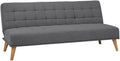 SHIITO | Model Versailles – Sofa rozkładana Click-Clack | Elegancja i wygoda spotykają się | Pikowane wykończenie w kolorze szarym | 189,5 x 88 x 89 cm(Gris)
