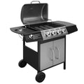 Grill gazowy VidaXL z 4+1 strefami gotowania, czarno-srebrny(Por omisión)