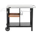 Wózek do serwowania grilla „Gelia” 117 x 59 cm – stal nierdzewna – czarny(Por omisión)